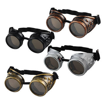 Окуляри ретро Gothic Glasses Готи кібер гоггли стимпанк міньйони готика