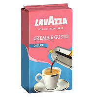 Кофе молотый Lavazza Crema e Gusto Dolce 250 г в цветной упаковке