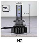 H7 LED лампа 2 шт. ближнє -дальнє світло головна фара, фото 3
