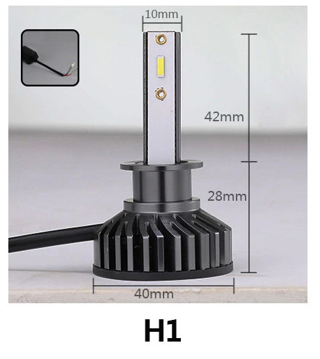 H1 LED 6000K 20000LM CANBUS 12V светодиодная лампа 2 шт. ближний ...