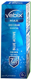 Чоловічий крем-дезодорант органічний Vebix Deo Cream Max 7 Day проти пітливості пахв, долонь, ніг Єгипту