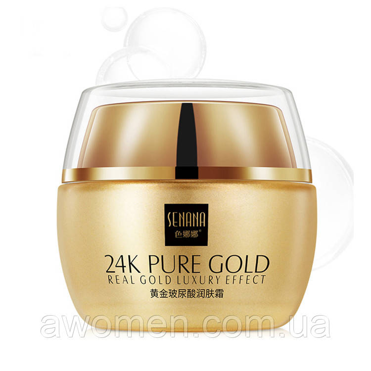 Крем для обличчя SENANA 24K Gold з гіалуроновою кислотою 50 g