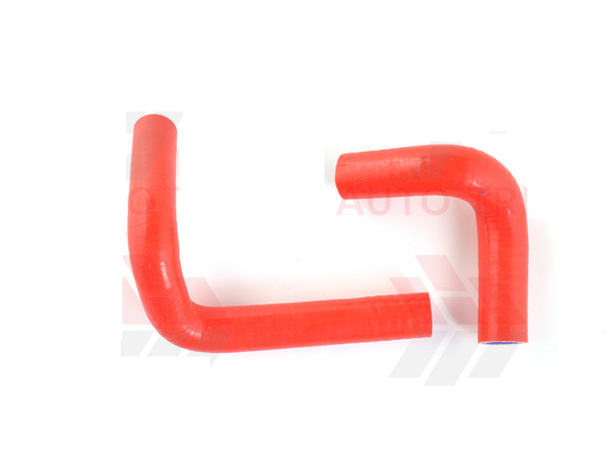 Патрубок опалювача ВАЗ 21073 (комплект 2 шт.) інжектор силікон, червоний (виробництво ПТП), фото 1