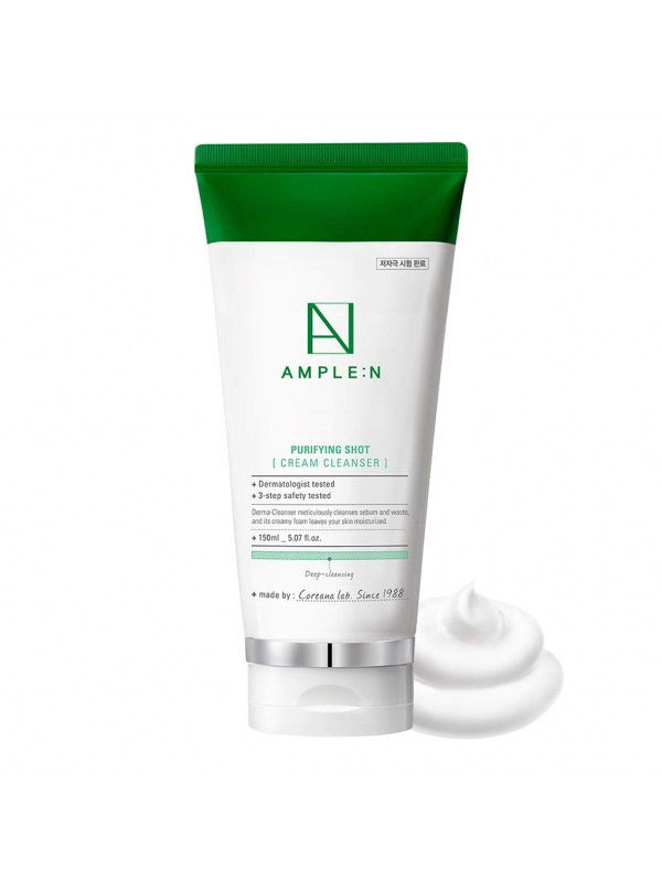 Ample:N Purifying Shot Cream Cleanser Кремова пінка для вмивання, 150 мл