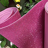 Фоміран глітерний рожевий 2 мм рулонний, фото 2