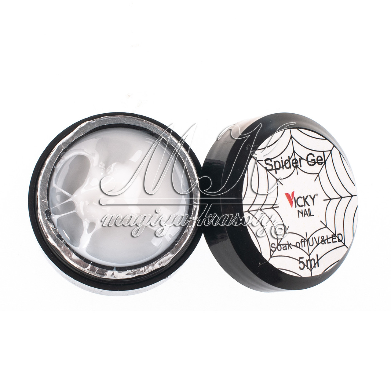 Гель-фарба павутинка Vicky nail-T (чорна, біла, золото, срібло)