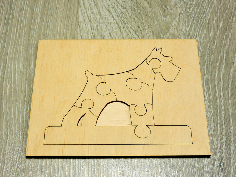 Дерев'яний сортер у вигляді пазла Собачка форма №2 2202