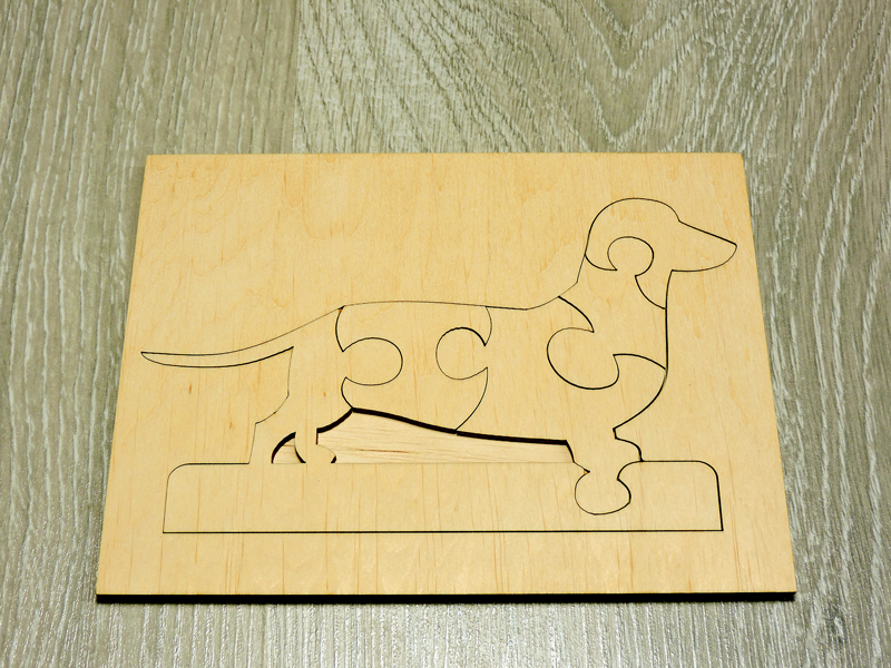 Дерев'яні іграшки сортери у вигляді пазлів Собачка форма №6 2206