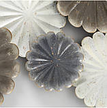 Настінний декор Гінкго з металу шириною 90 см, фото 2