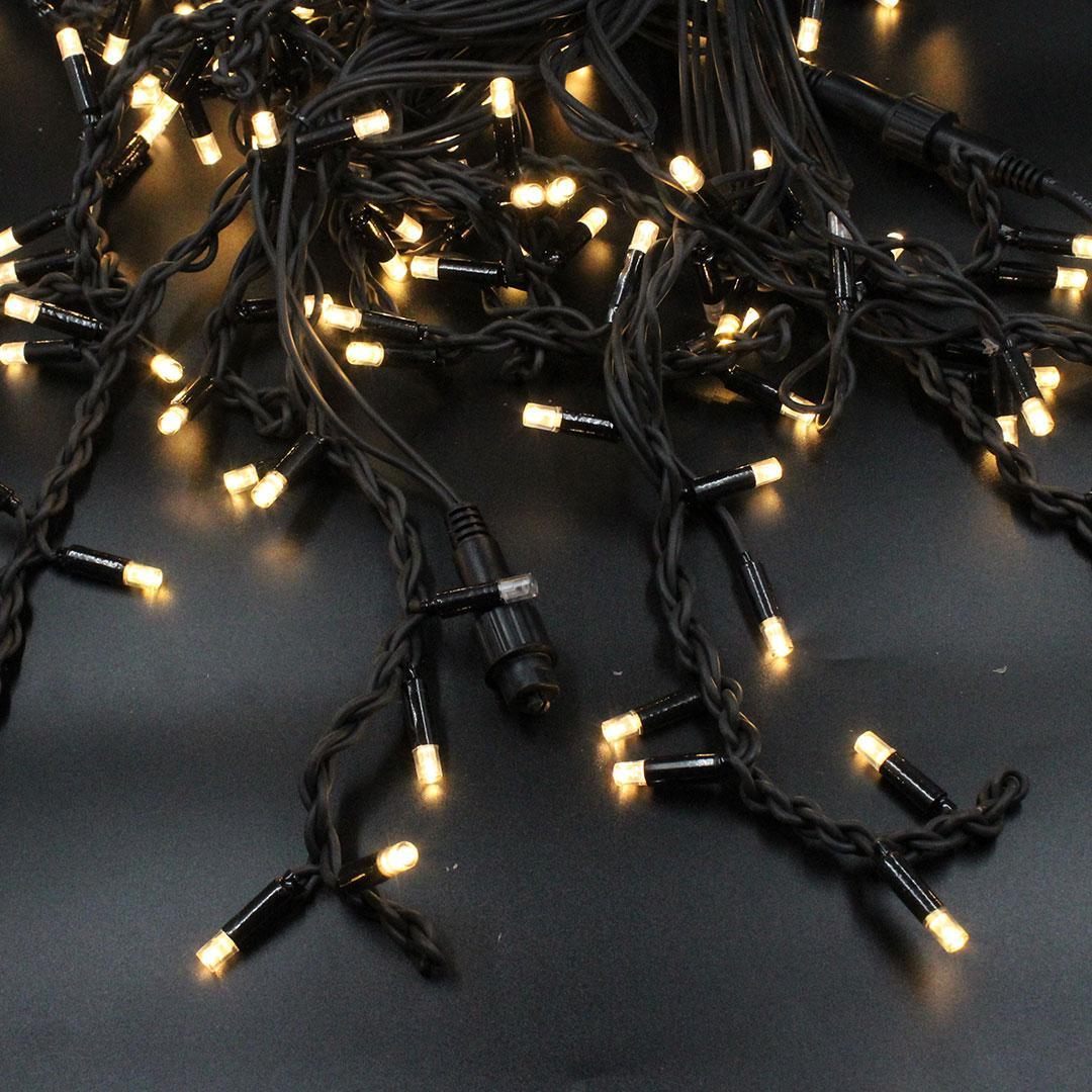 Вулична гірлянда бахрома Xmas 150 LED WW-BL 3.3 Line Short curtain 10 м Теплий білий