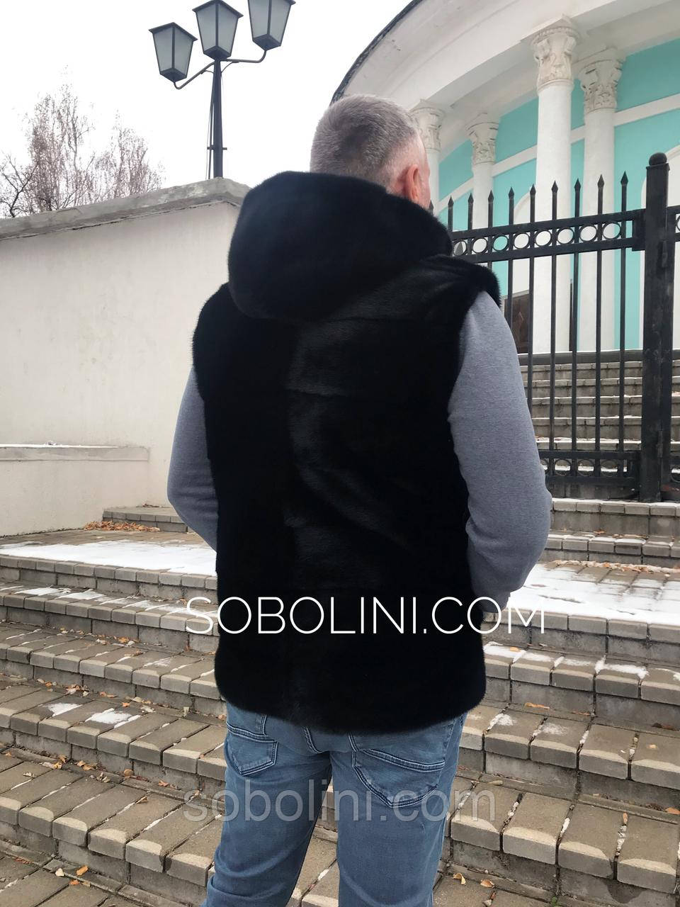 Жилет doubl face з кашеміру та норки