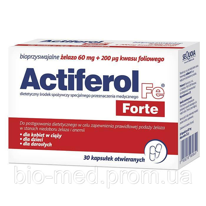 Actiferol Fe FORTE — профілактика дефіциту заліза, 30 мг, 30 кап., фото 1