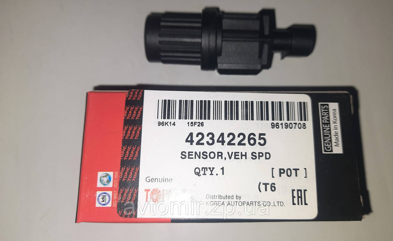 Датчик швидкості Lanos, Nubira, нубіра, Ланос, Lacetti, KAP, KAP-Topic 42342265