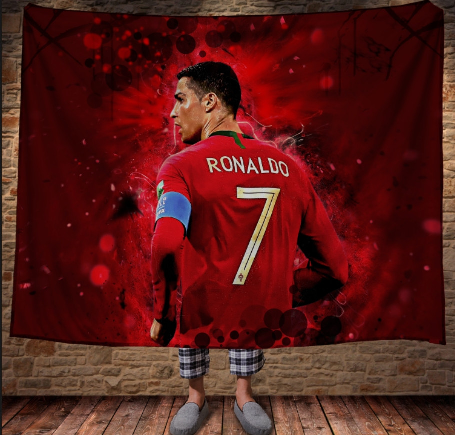 Плед з 3D принтом-Сristiano Ronaldo Red