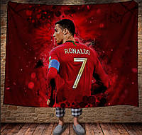 Плед с 3D принтом-Сristiano Ronaldo Red