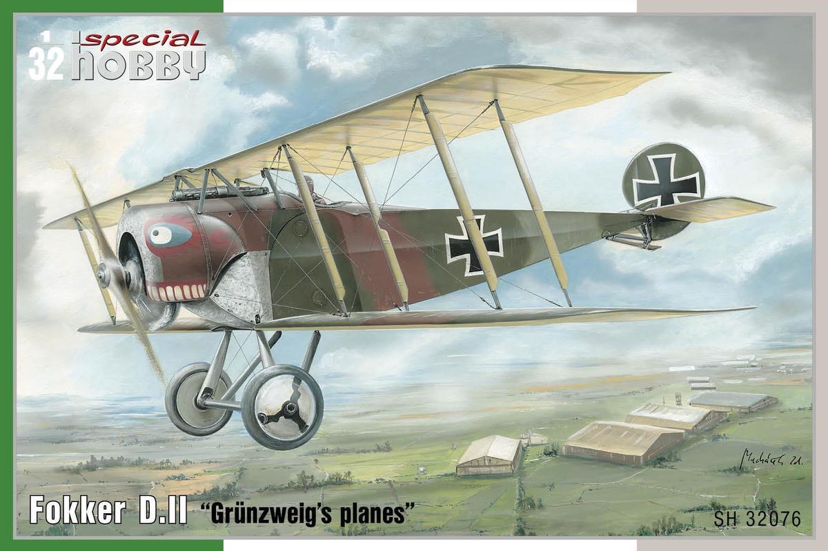 Пластикова модель Special hobby 32076 Fokker D.II "Grünzweig`s Planes", фото 1