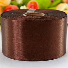 Атласна стрічка 40 мм (23 м.) коричнева