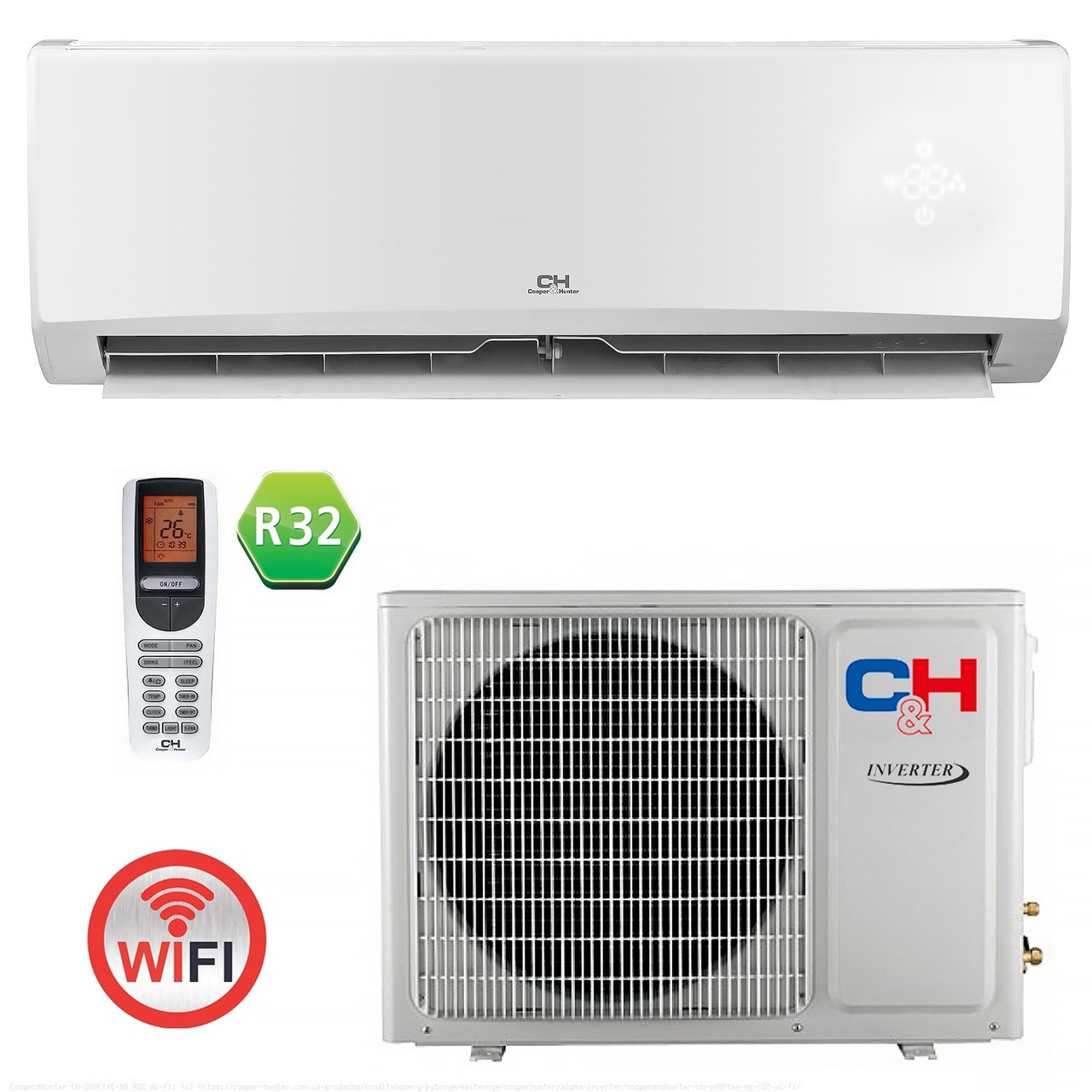 Інверторний кондиціонер Cooper&Hunter CH-S12FTXE-NG WiFi