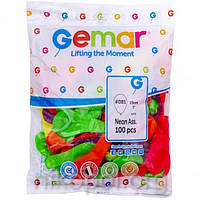 Повітряні кульки 7 дюймів "Неон" 100шт. AF70/81 (19 см.)