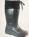 Чоботи чоловічі зимові, ПВХ ( Рибак) зі вставкою Розмір 45 (високий), фото 2