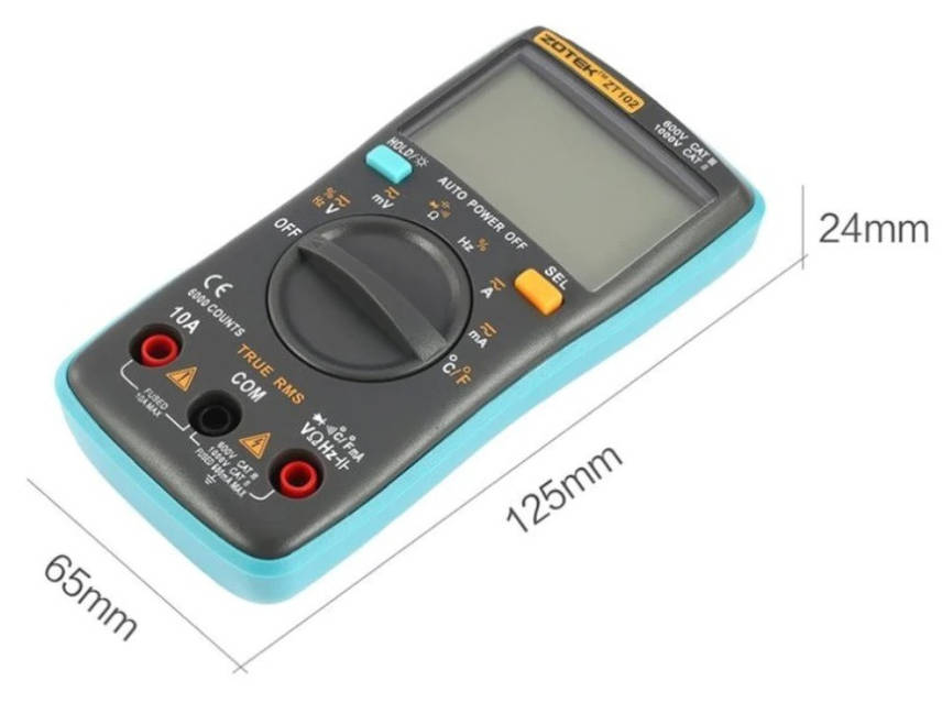 Мультиметр цифровой ZOTEK (RICHMETER) ZT102 RM102 AN8002