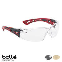 Захисні окуляри BOLLE RUSH+ RUSHPPSI відкритого типу без ремінця. Полікарбонатне скло.