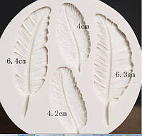Молд кондитерский силиконовый Перья диаметр молда 8,8 см