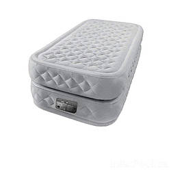 Надувне ліжко Intex односпальне вбудований електронасос