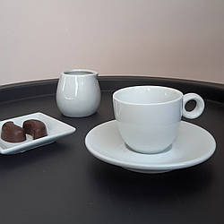 Біла кавова чашка 80 мл із блюдцем 6 пар HR1309