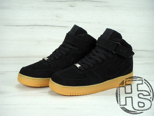 Nike Air Force 1 High Black Suede 749266 001 High Top Store 609523707