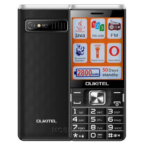 Телефон Oukitel L2801 Батарея тримає 4 тижні! 3 сім карти китайський кнопковий