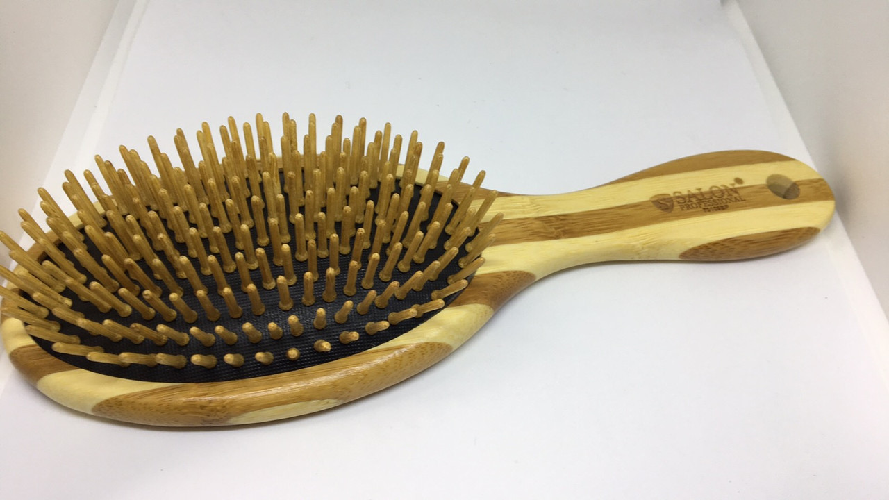 Расчёска, деревянная щетка для волос с деревянными зубцами, антистатическая Salon professional 73109BP - фото 1 - id-p1304235136