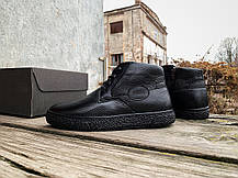 Чоловічі зимові шкіряні черевики Gattini Black чорні натуральна шкіра, фото 5