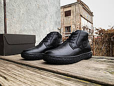 Чоловічі зимові шкіряні черевики Gattini Black чорні натуральна шкіра, фото 2