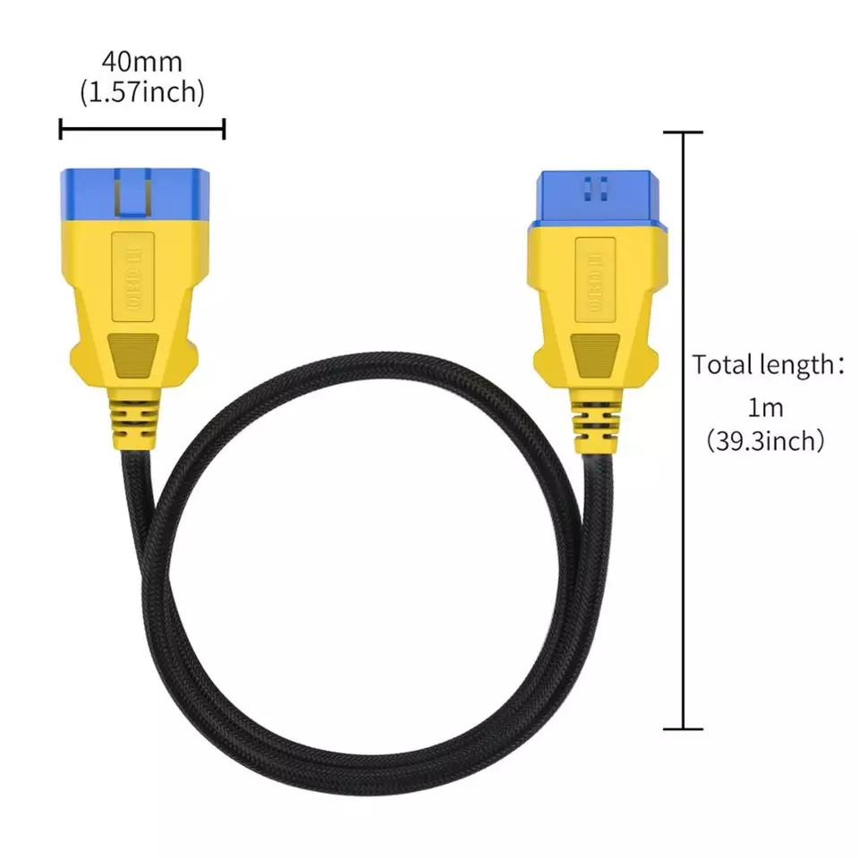 КАБЕЛЬ ПОДОВЖУВАЧ AUTOOL 100см OBD II OBD2 16 Pin
