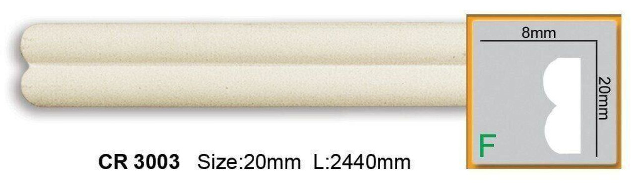 Молдинг Gaudi гнучкий CR3003F (20x8)мм