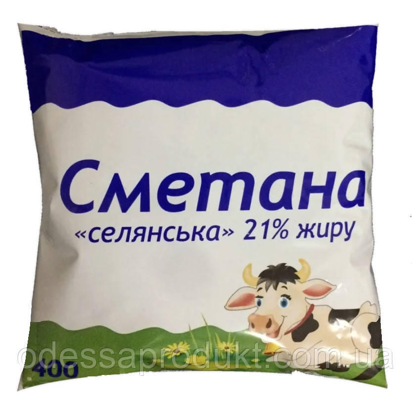 Сметана "Селянська" 21%, 350 г