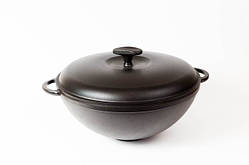 3,5 л Казан чавунний емальований Сітон з чавунною кришкою (каструля WOK)
