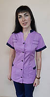 Жіночий медичний костюм Оксана бавовна 42 розмір короткий рукав