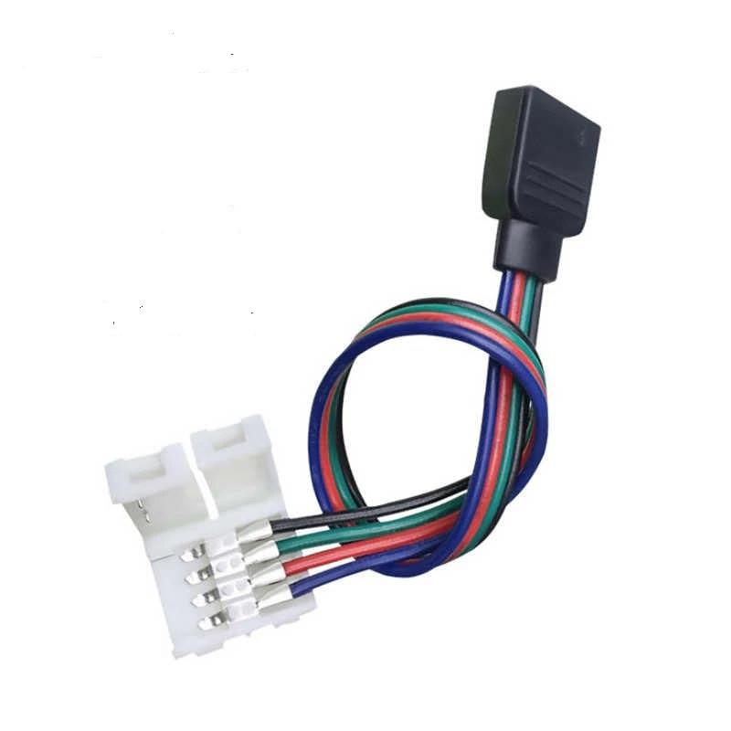 З'єднувальний конектор 4pin мама + затискач для світлодіодної стрічки RGB SMD 5050 RGB (2 jack)