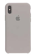 Силіконовий чохол Apple Silicone Case для iPhone Х/XS темно-бежевий з відкритим низом
