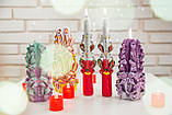 Новорічні свічки ручної роботи з декором, фото 2