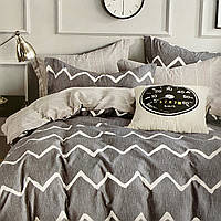 Постільна білизна Сімейний комплект з простирадлом на гумці з фланелі два підодіяльника