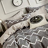 Постільна білизна Сімейний комплект з простирадлом на гумці з фланелі два підодіяльника, фото 3