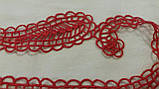 Фрагмент мережива. Розмір  50 мм. Колір  червоний., фото 3