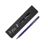 Ручка шариковая с насадкой для компьютера, фиолетовый корпус, А-143