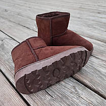 Уггі UGG дитячі теплі черевички уггі дитячі чобітки сірі еко замшеві, фото 4