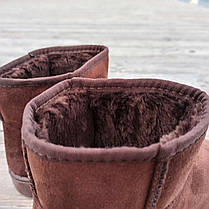 Уггі UGG дитячі теплі черевички уггі дитячі чобітки сірі еко замшеві, фото 6