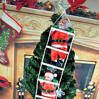 Декоративный Санта Клаус на лестнице, 2 шт по 25 см!