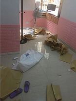 3D панель самоклеюча 70*77*0,5 см Шпалери під декоративну цеглу Рожевий Самоклейка 3Д, фото 4